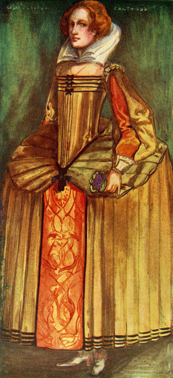 Dámský kostým za vlády Alžběty I. (1558-1603) od Dion Clayton Calthrop