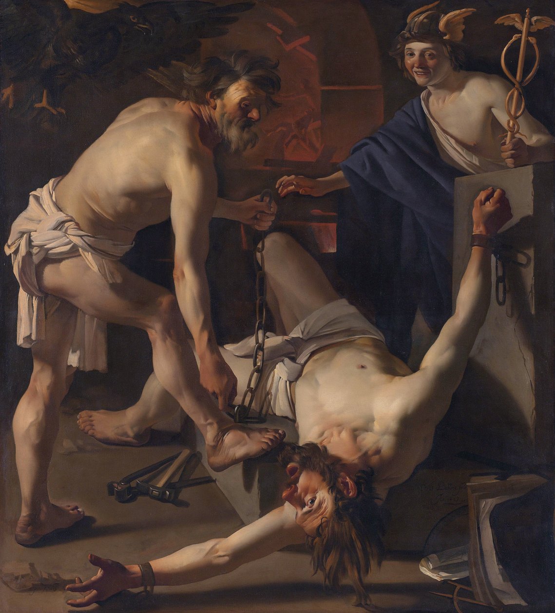 Prometheus připoután Vulkánem od Dirck van Baburen