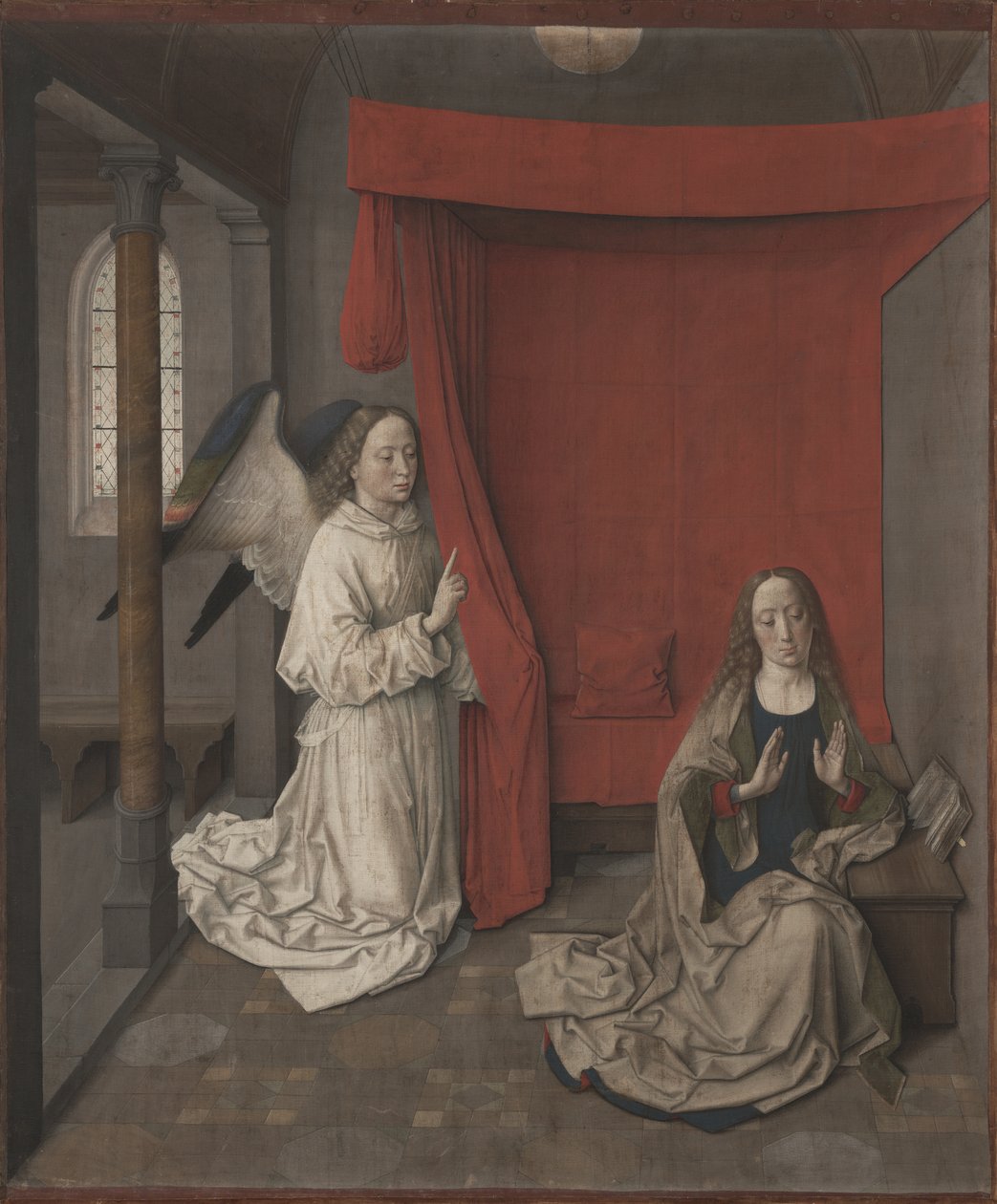 The Annunciation, c.1450-55 (distemper na plátně) od Dirck Bouts