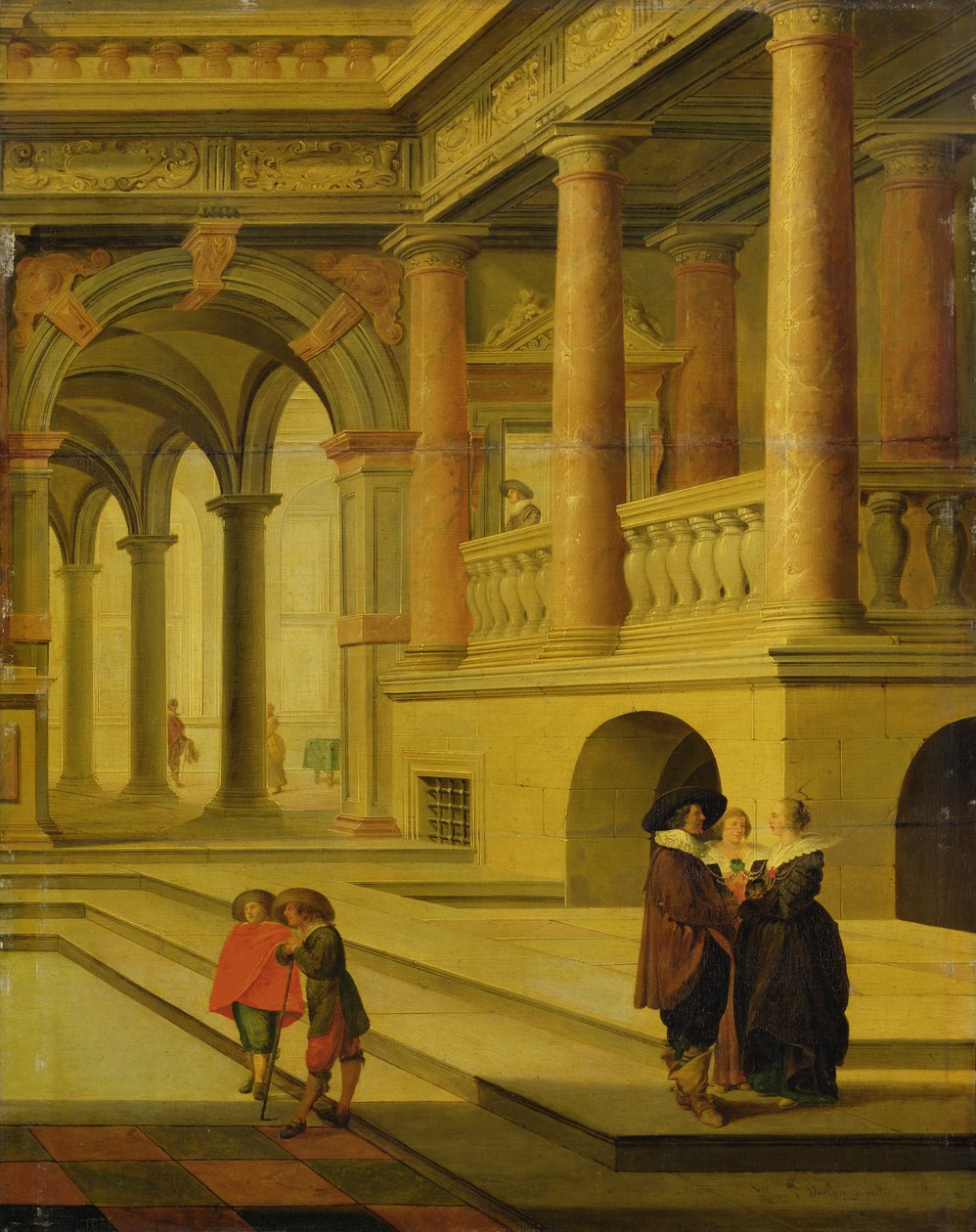 Palácové nádvoří od Dirck van Delen