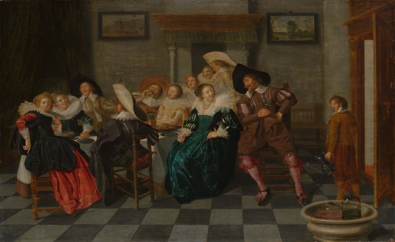 Banket, 1628. od Dirck Hals