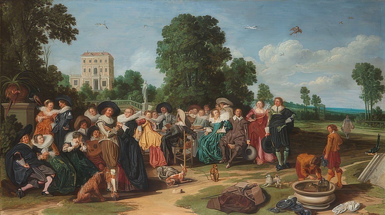 Fête champêtre. 1627 od Dirck Hals