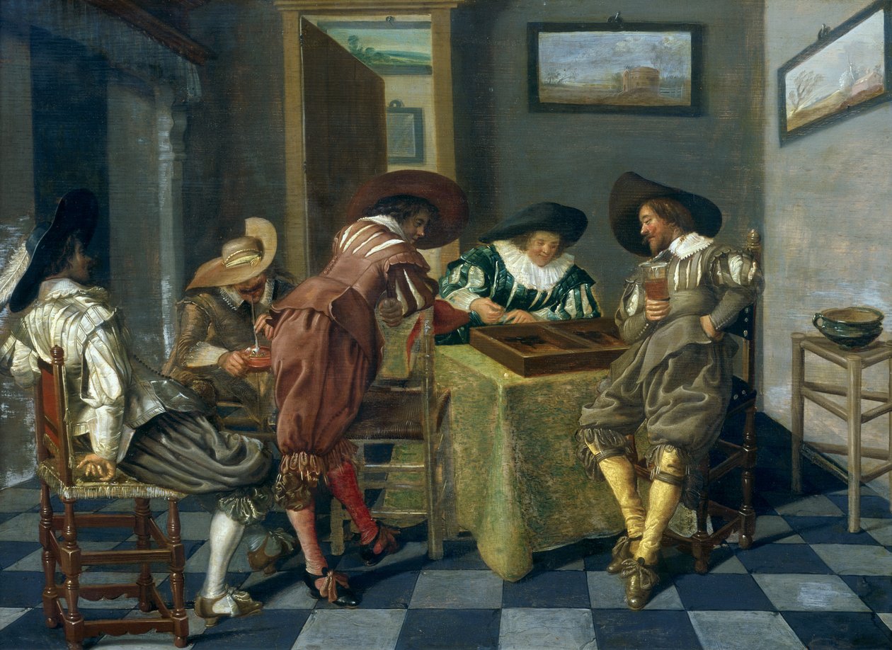Hra Backgammon od Dirck Hals