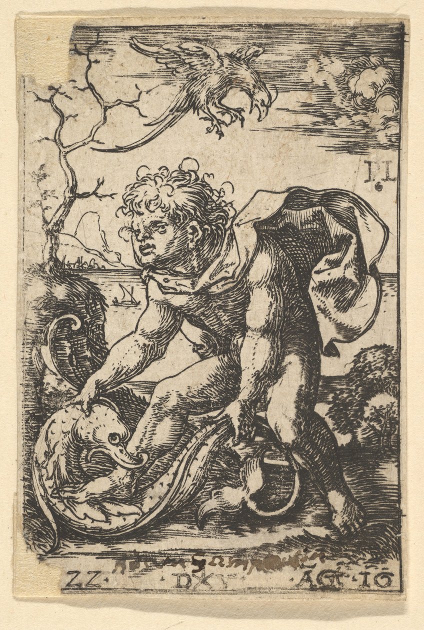 Muž s rybou, 16. srpna 1522. od Dirck Vellert