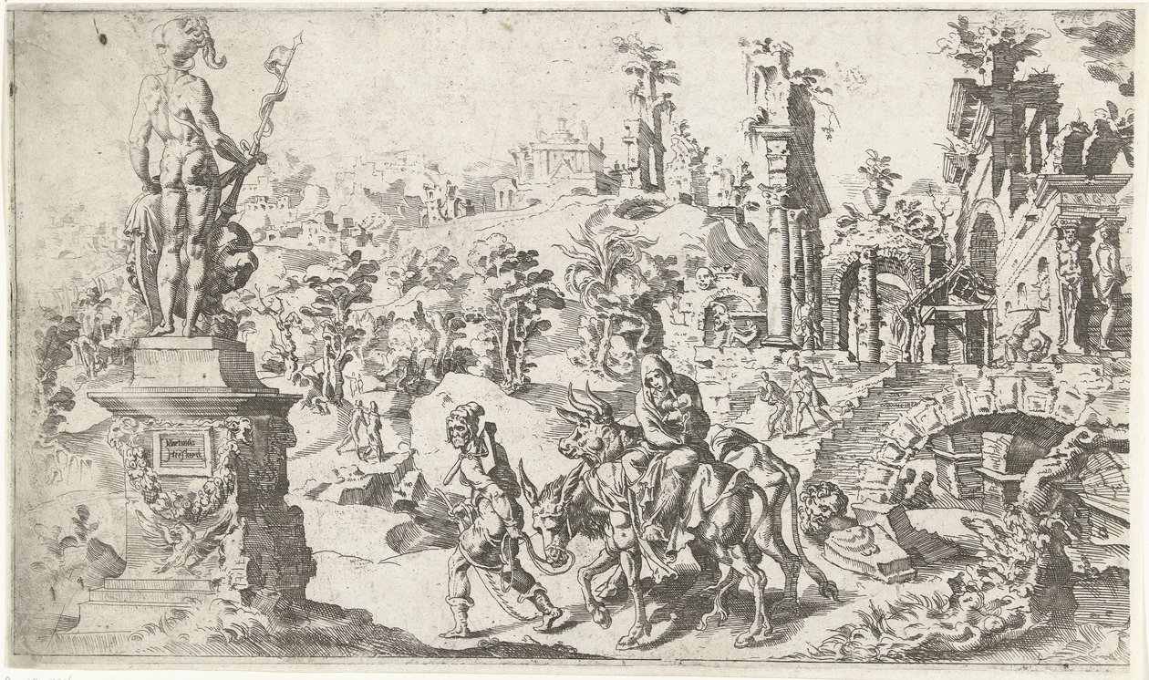 Let do Egypta od Dirck Volckertsz. Coornhert (attributed to)