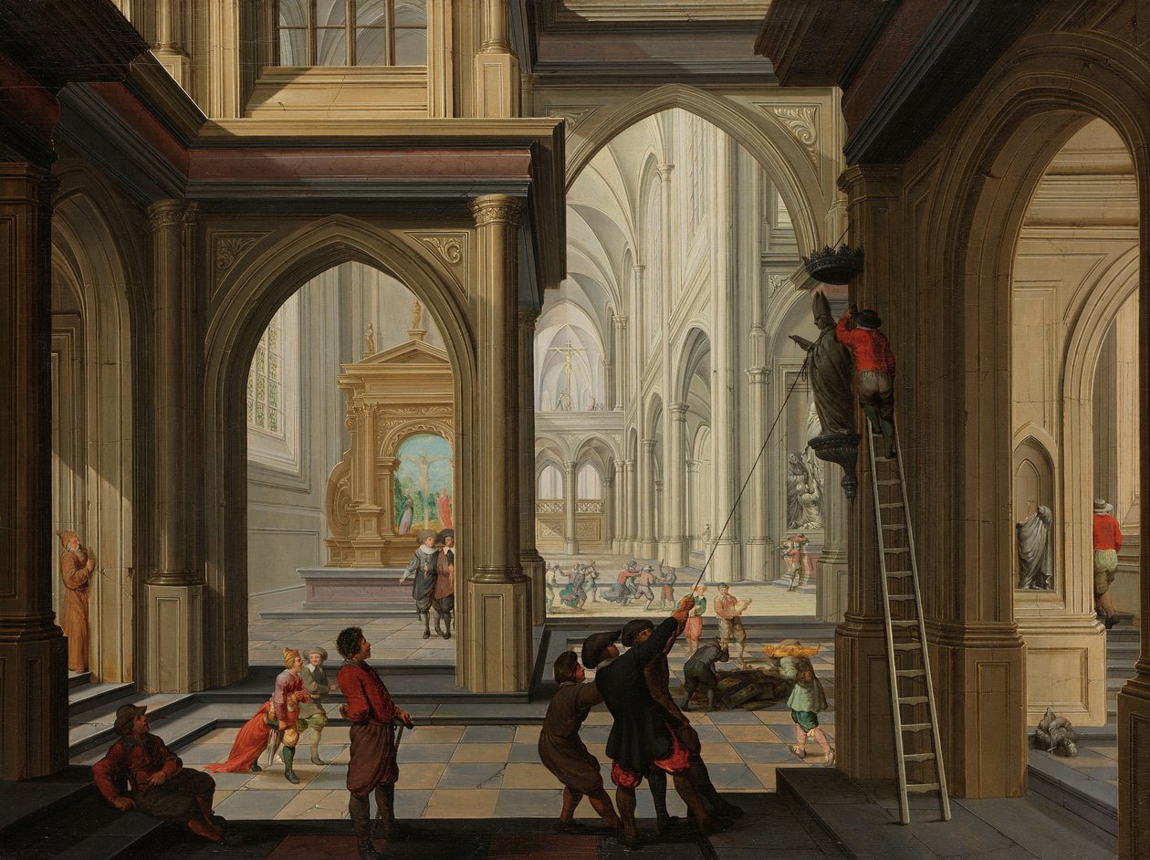 Obrazoborectví v kostele od Dirck van Delen