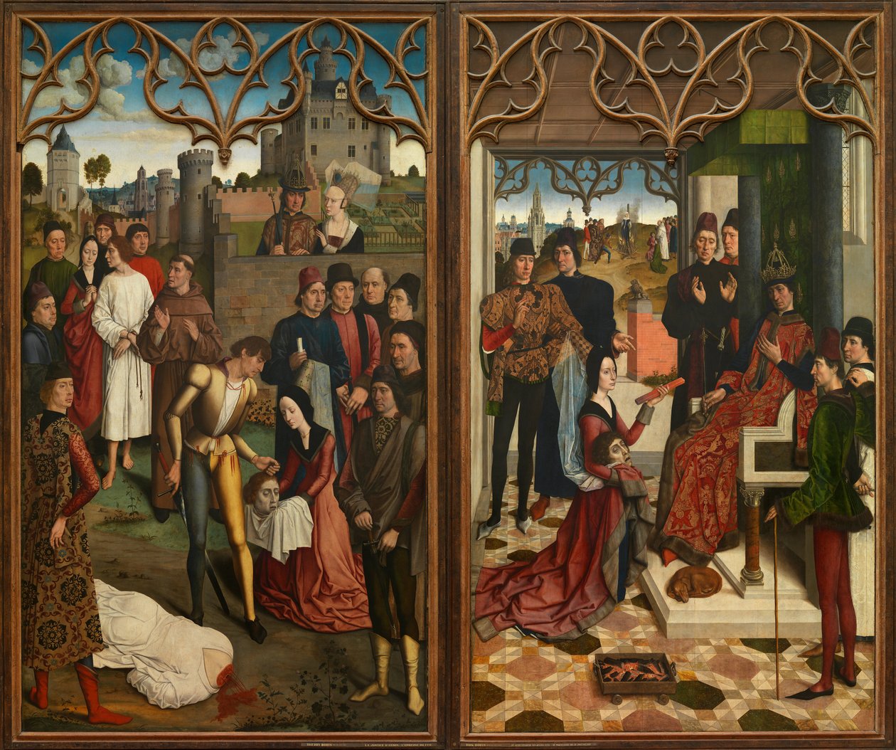 Justice of Emperor Otto III: Beheading of the Innocent Count and Ordeal by Fire od Dirk Bouts