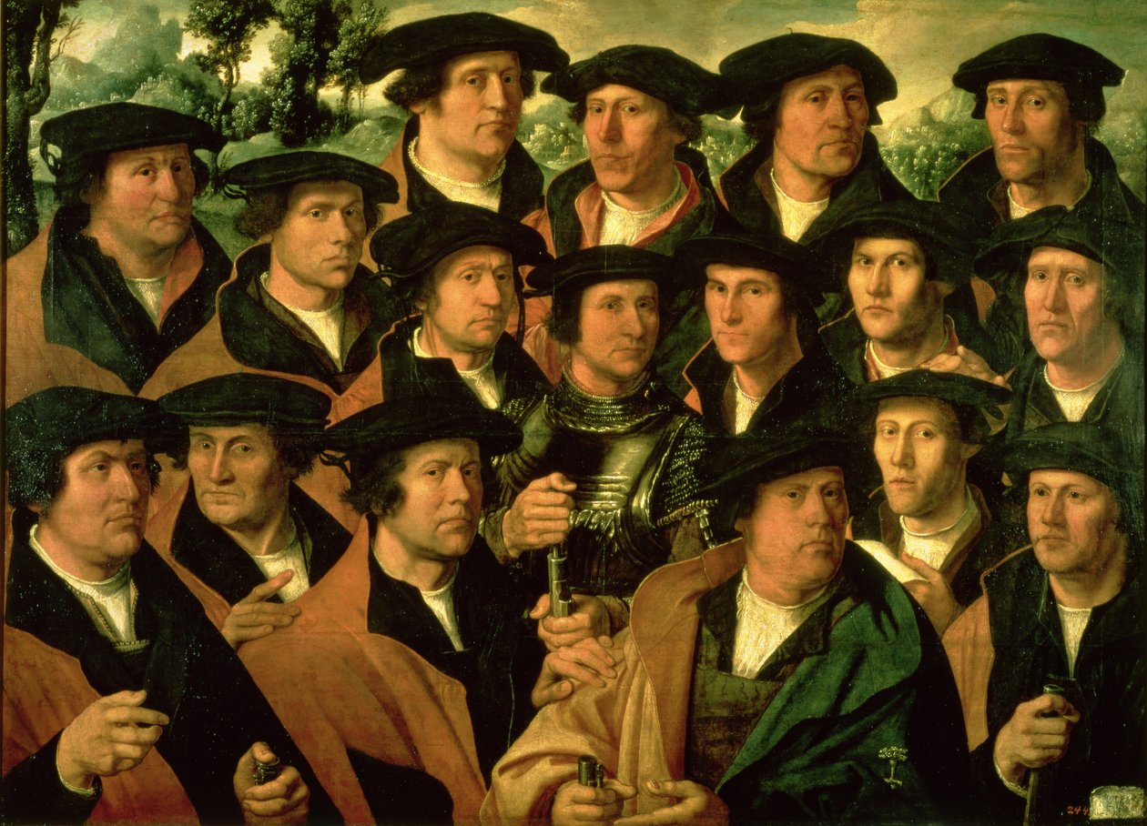 Skupinový portrét střelců z Amsterdamu, 1532 od Dirk Jacobsz