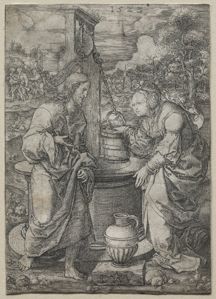 Kristus a žena Samaří, 1523. od Dirk Vellert