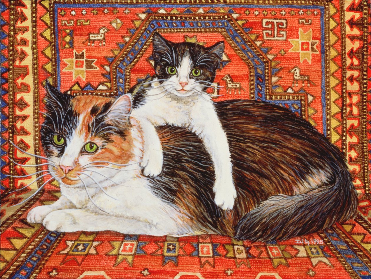 Kit-Cat-Carpet, 1995 (akryl na panelu) od Ditz