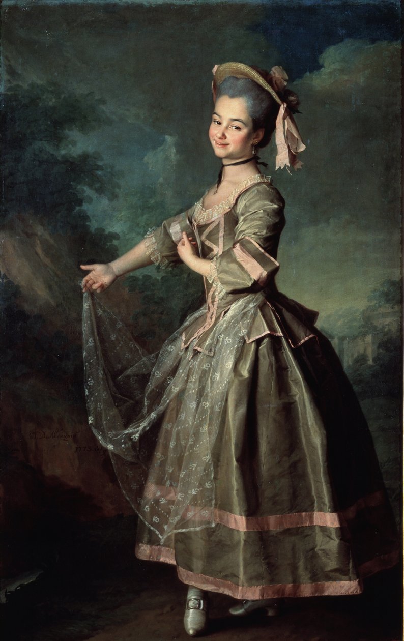 Portright of Ekaterina Nelidova, 1773 od Dmitri Grigorievich Levitsky