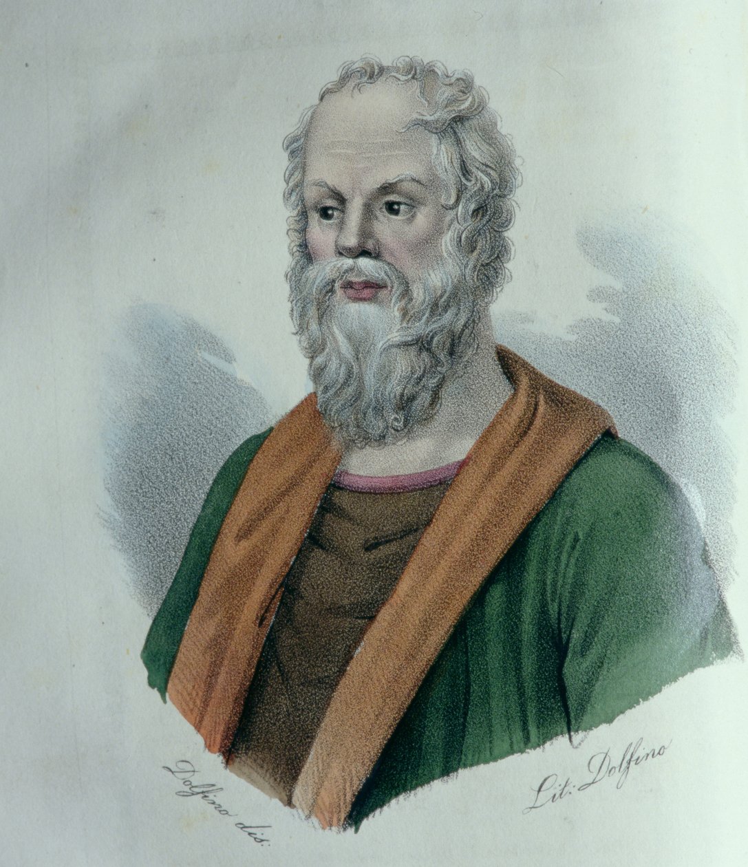 Sokrates, od Dolfina (litho) od Dolfino