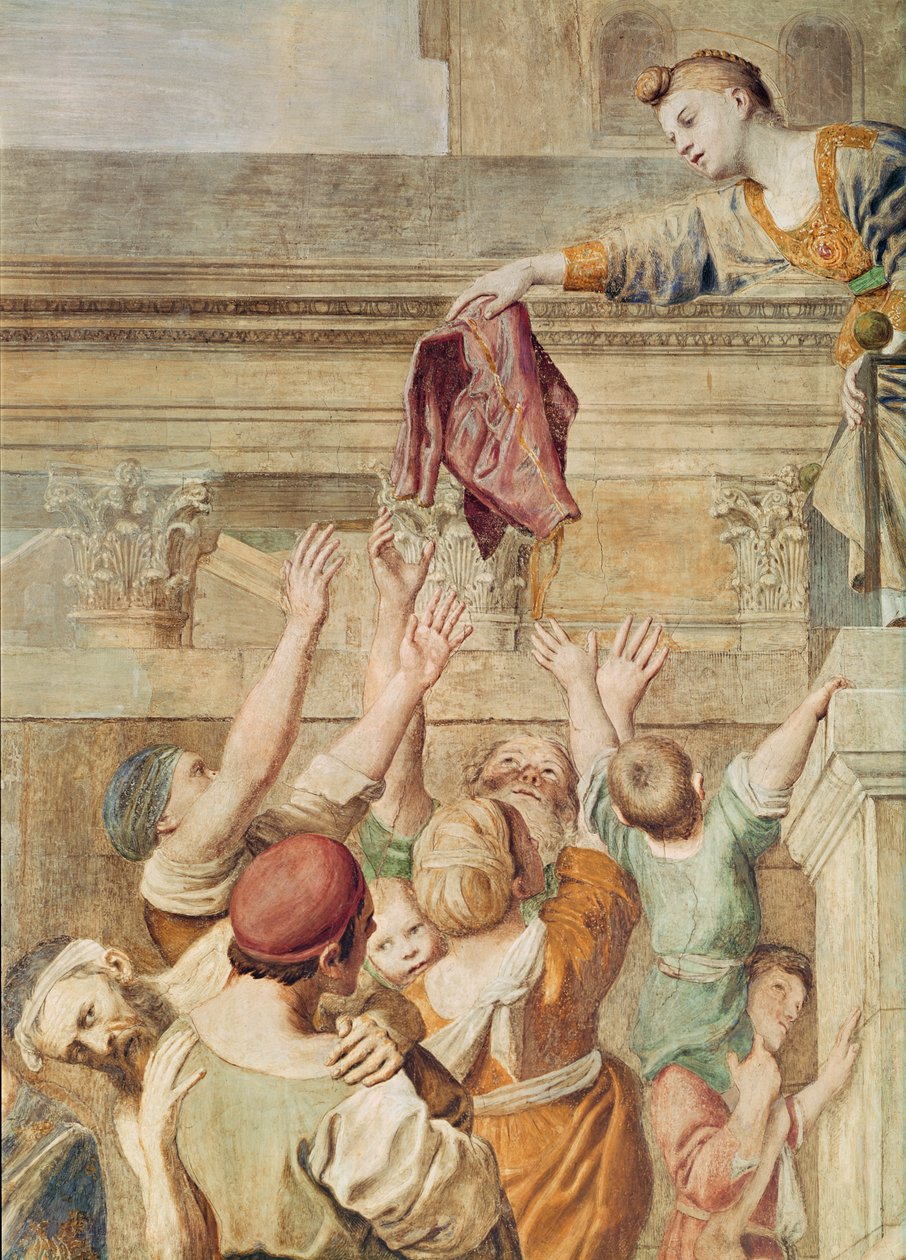 Detail of St. Cecilia Distributing Alms, c.1612-15 (detail of 438850) od Domenichino