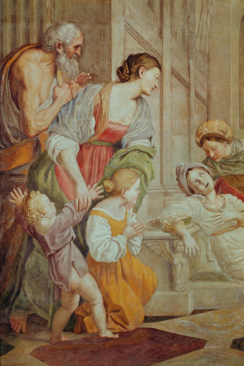 Detail smrti sv. Cecílie, kolem roku 1614 (detail 434854) od Domenichino