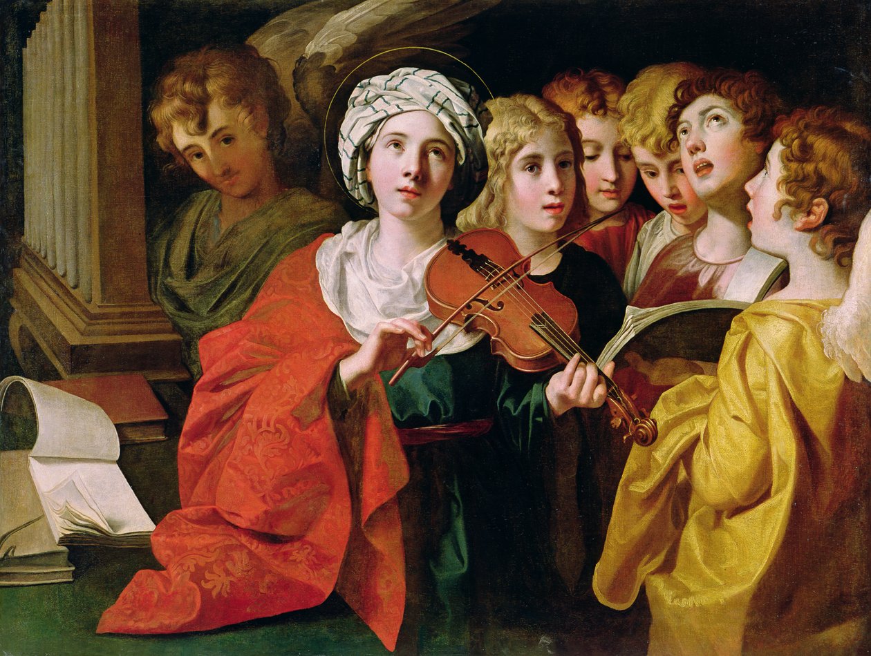 Svatá Cecílie se sborem od Domenichino