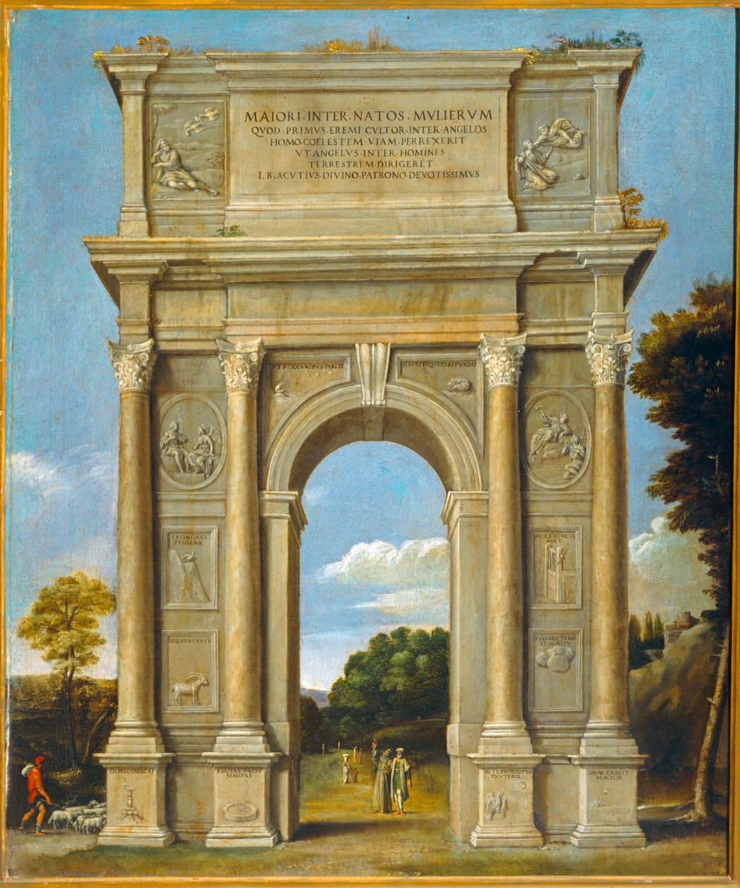 Vítězný oblouk ... (olej na plátně) od Domenichino (1581 1641)