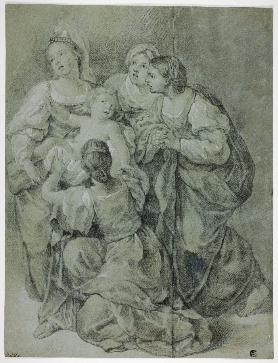 Skupina čtyř žen a dítěte od Domenichino