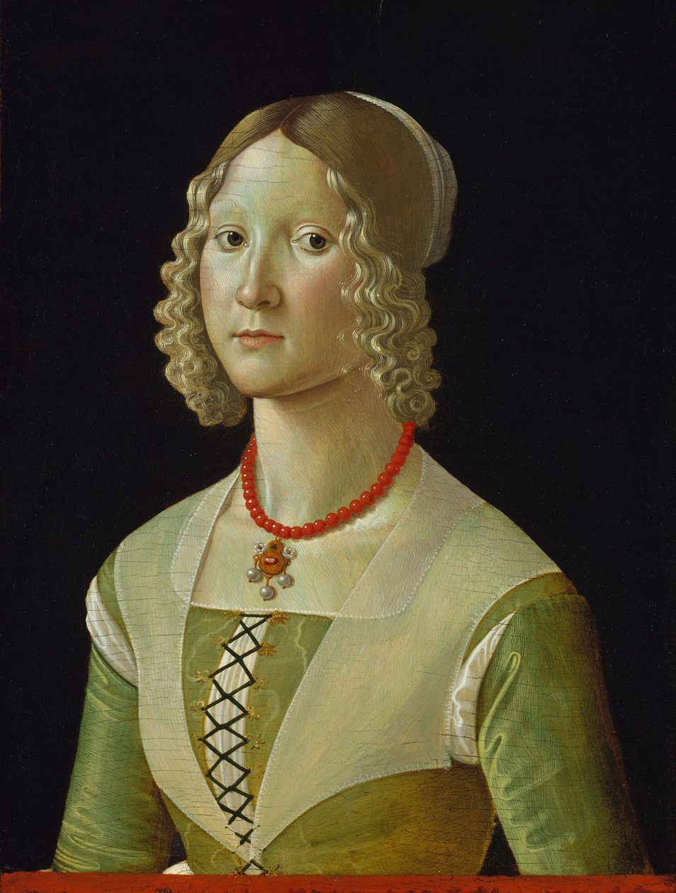 Selvaggia Sassetti (narozen 1470), kolem 1487-88 (tempera na dřevě) od Domenico Ghirlandaio