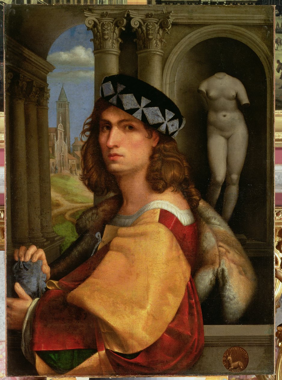 Portrét gentlemana, 1512 od Domenico Capriolo