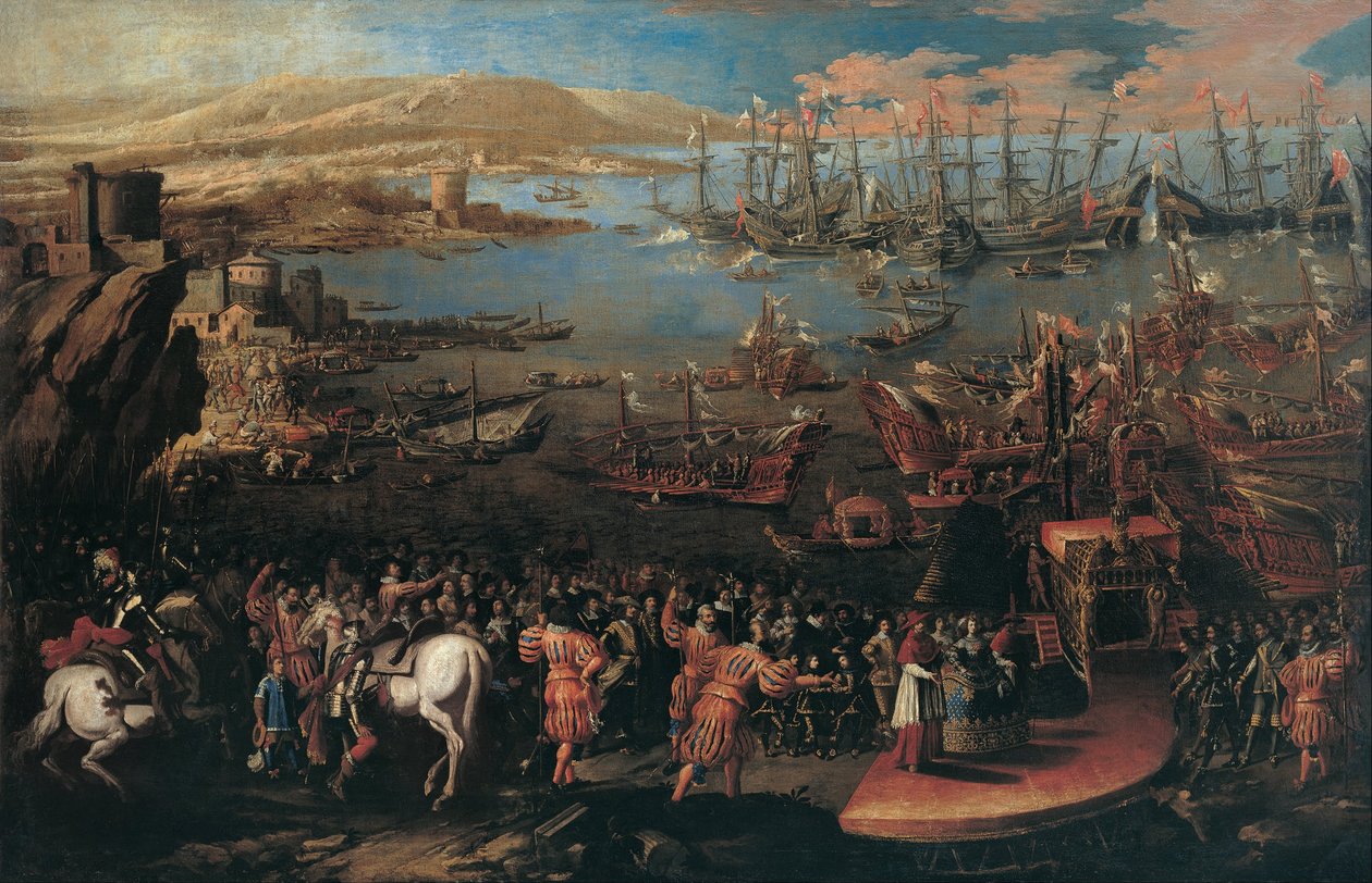 Přistání Infanta Marìa v Neapoli od Domenico Gargiulo
