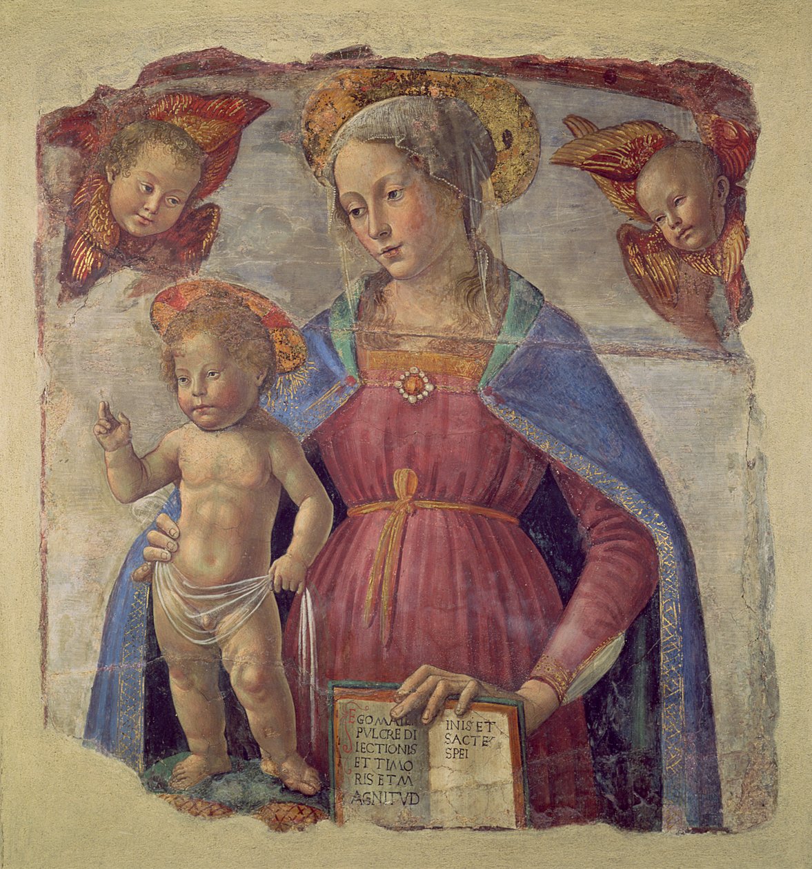 Madonna a dítě s anděly od Domenico Ghirlandaio