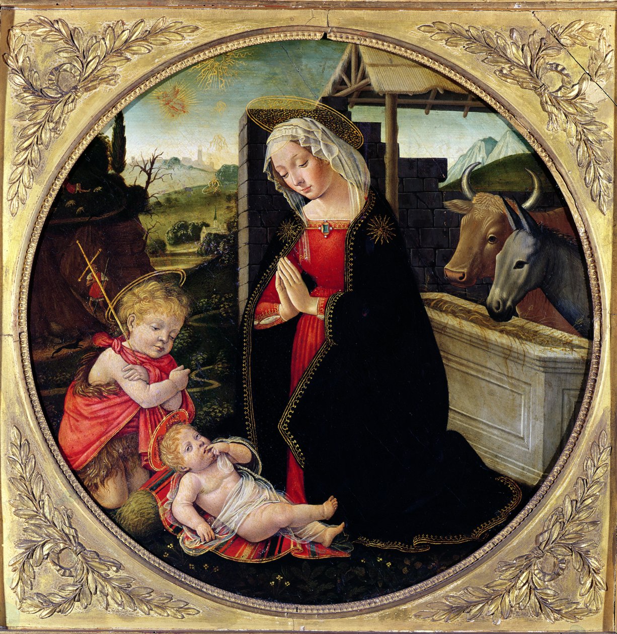 Madona s dítětem se svatým Janem Křtitelem od Domenico Ghirlandaio