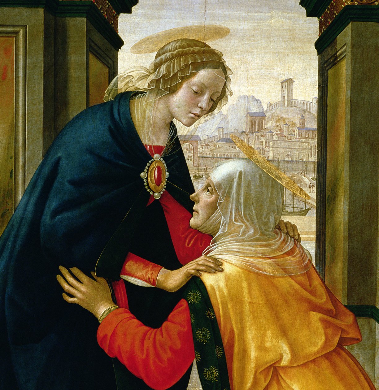 Navštívení, 1491 (tempera na panelu) (detail 192460) od Domenico Ghirlandaio
