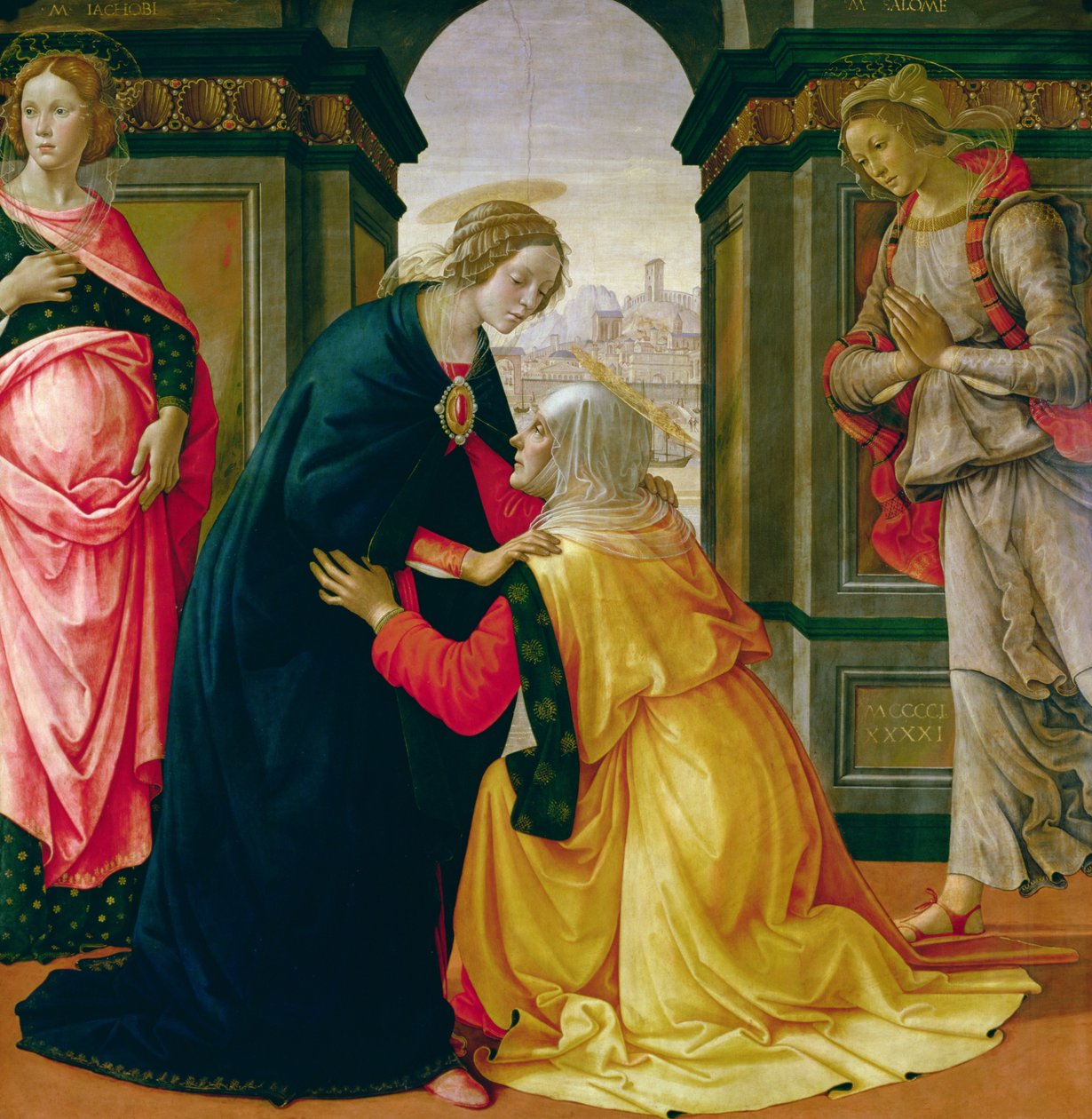 Navštívení, 1491 (tempera na panelu) od Domenico Ghirlandaio