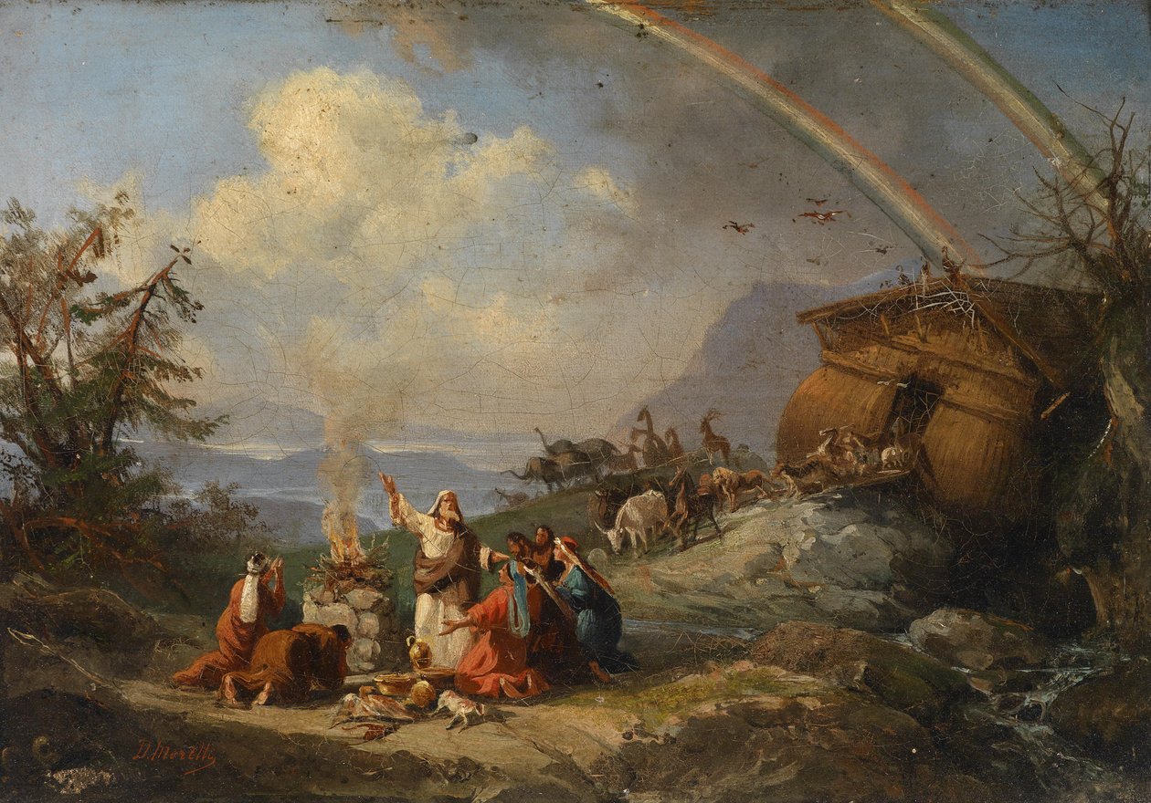 Den díkůvzdání po opuštění Noemovy archy od Domenico Morelli
