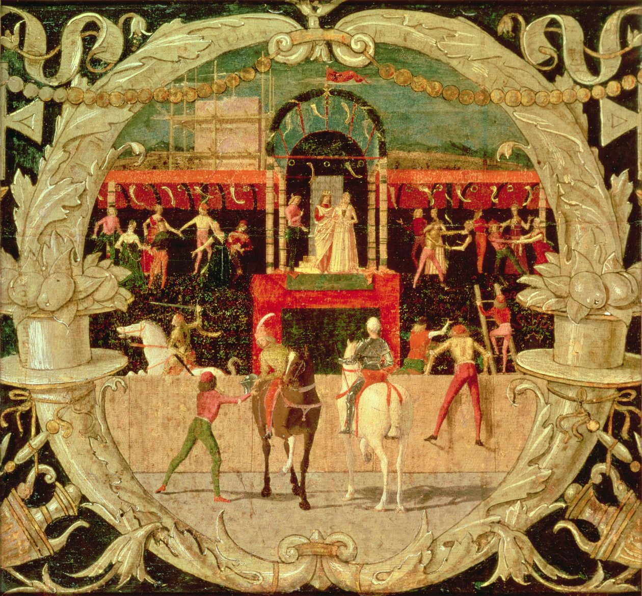 The Rape of the Sabines (po signálu) c.1490 (tempera na panelu) od Domenico Morone
