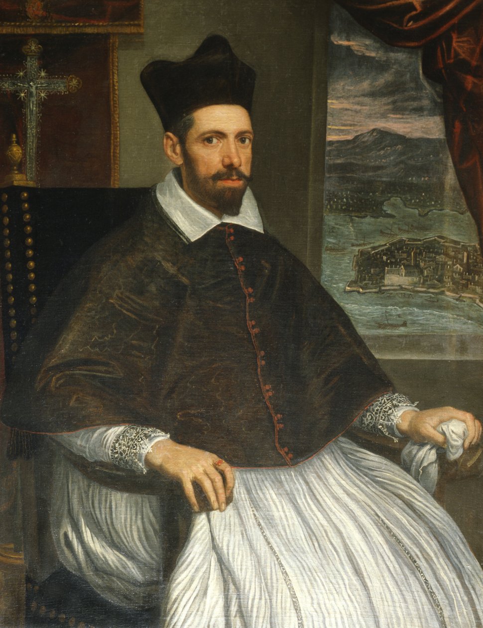 Portrét Lucy Stelly, arcibiskupa ze Zadaru od Domenico Robusti Tintoretto