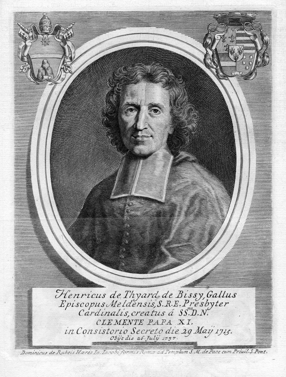rytý portrét od Domenico de Rossi