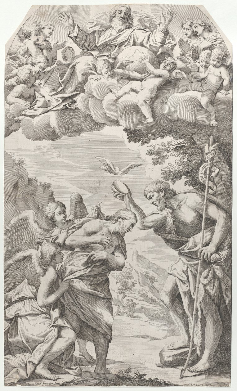Křest Krista, 1670-1731. od Domenico Bonavera