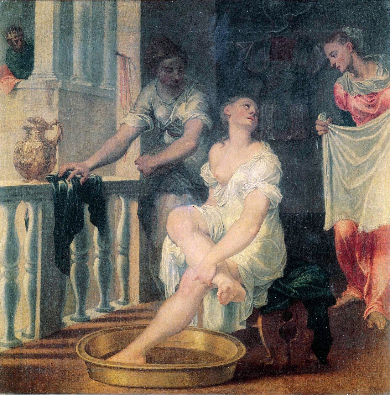 Batsheba ve své lázni od Domenico Brusasorci