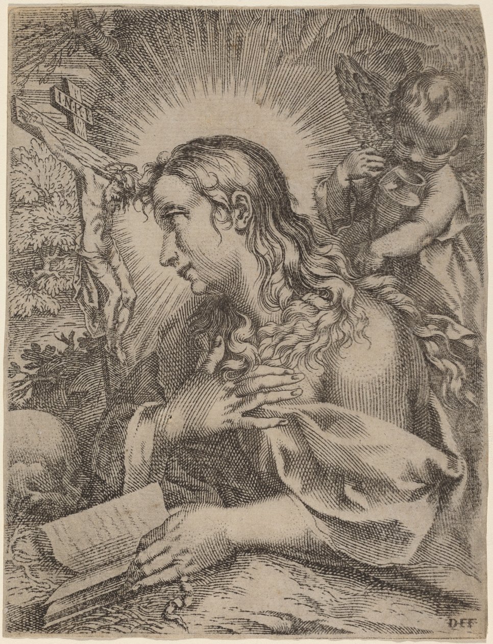 Kajícnice Magdalena od Domenico Falcini after Francesco Villamena after Francesco Vanni