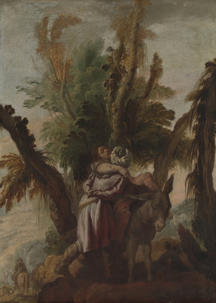 Dobrý Samaritán, ca. 1618-22. od Domenico Fetti or Feti