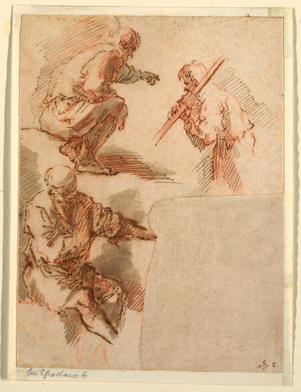 Tři muži od Domenico Gargiulo, called Micco Spadaro