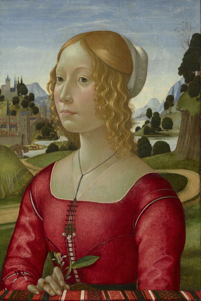 Portrét dámy, kolem roku 1490 od Domenico Ghirlandaio