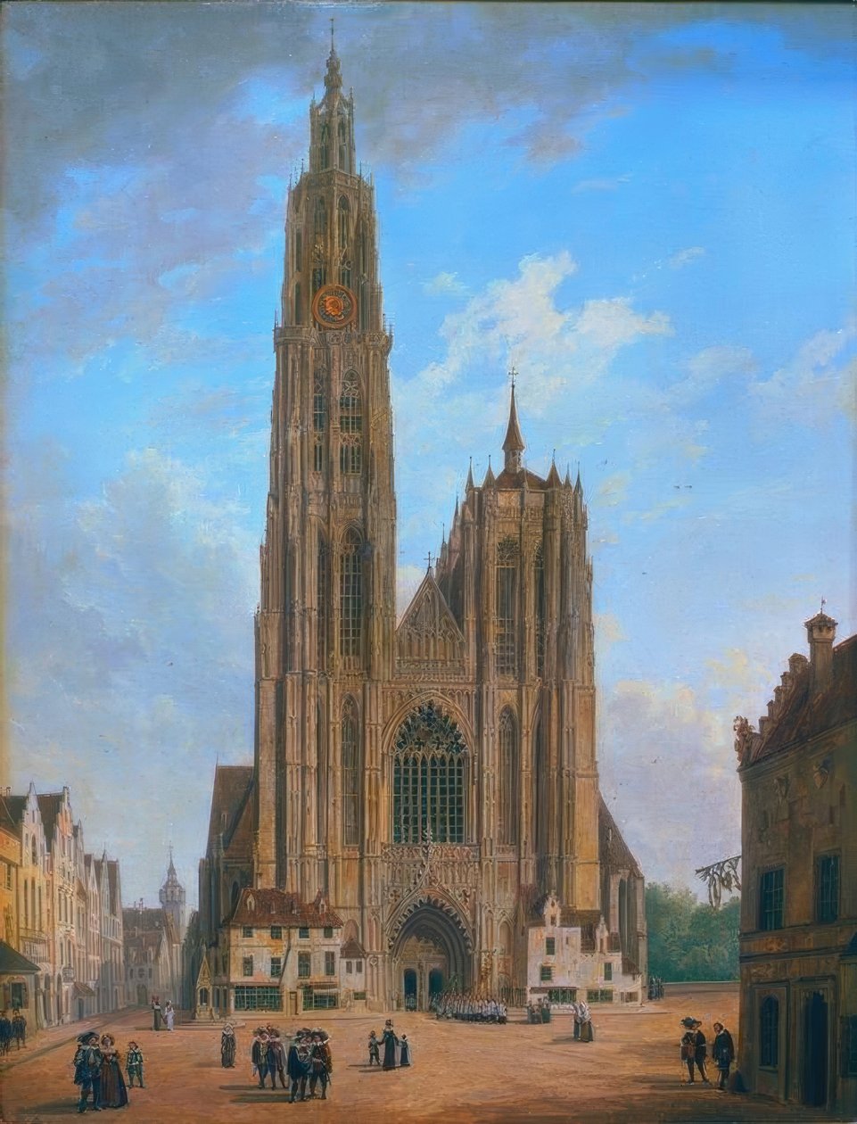 Antverpská katedrála od Domenico II Quaglio