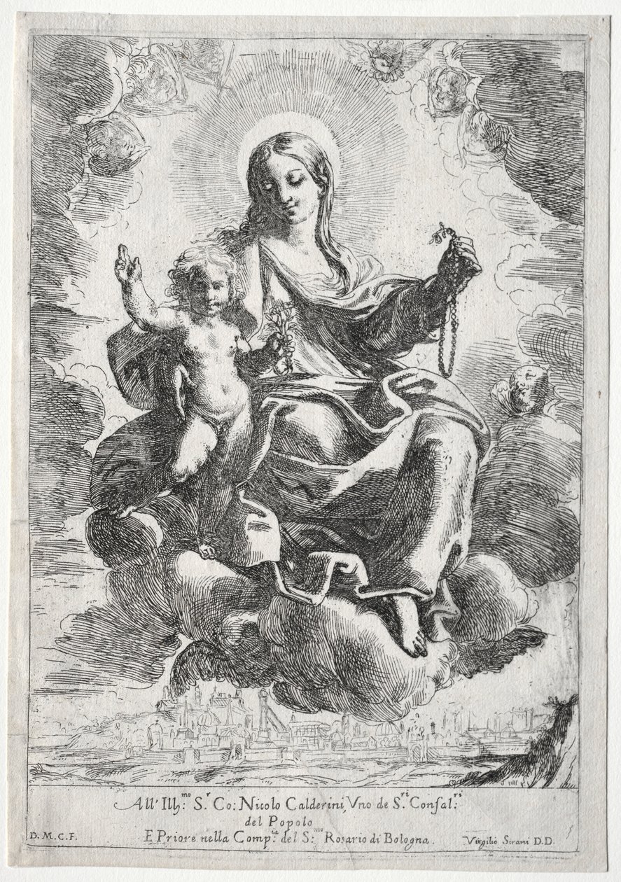 Madona Růžencová. od Domenico Maria Canuti