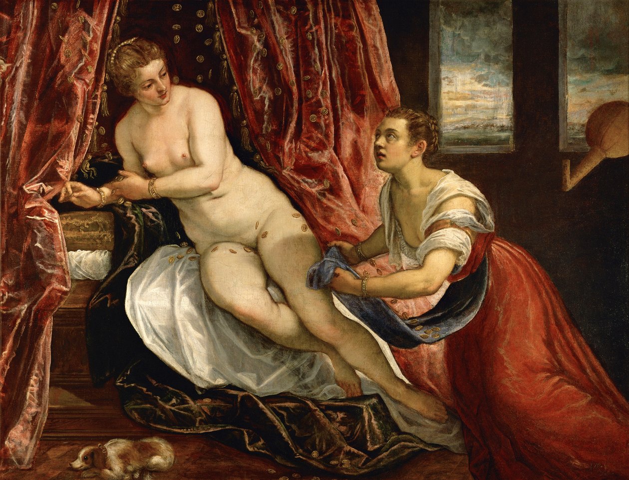 Danae, kolem roku 1570 od Domenico Robusti Tintoretto