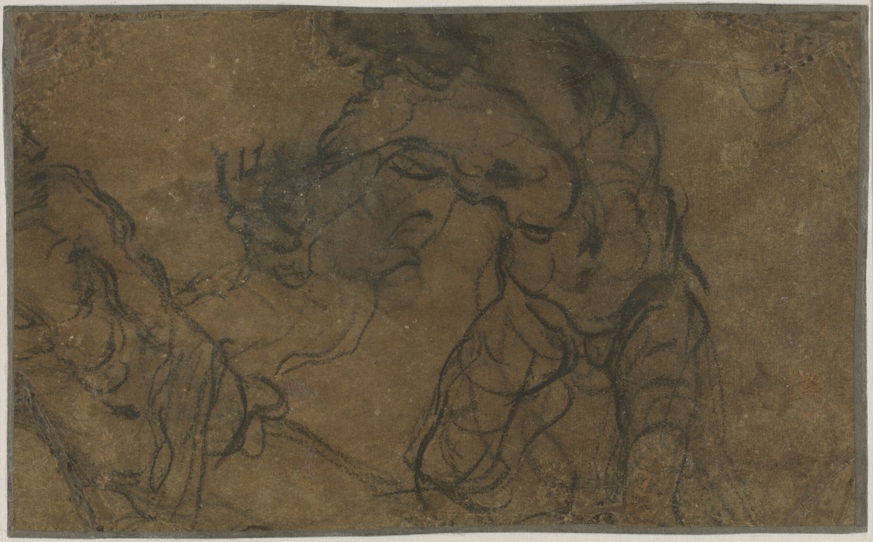Dvě mužské postavy v pohybu (verze) od Domenico Tintoretto
