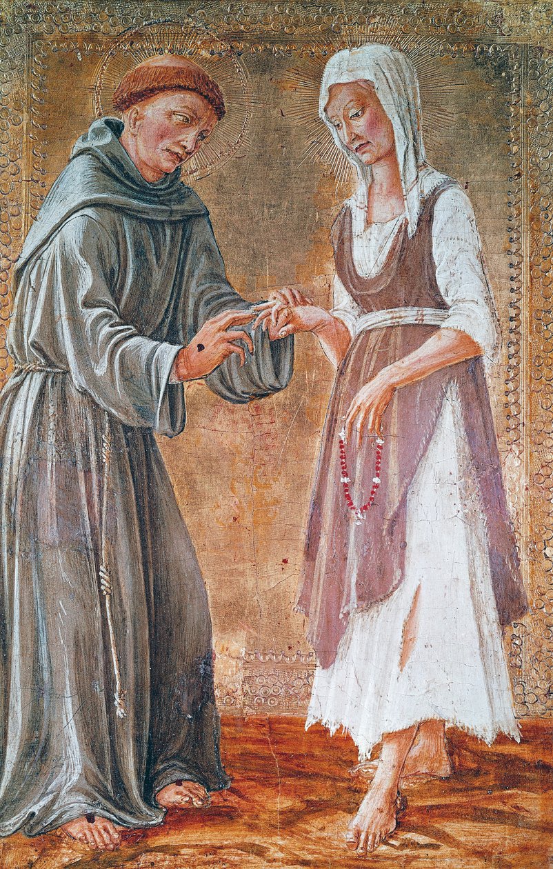 Svatý František se ožení s chudobou od Domenico Veneziano
