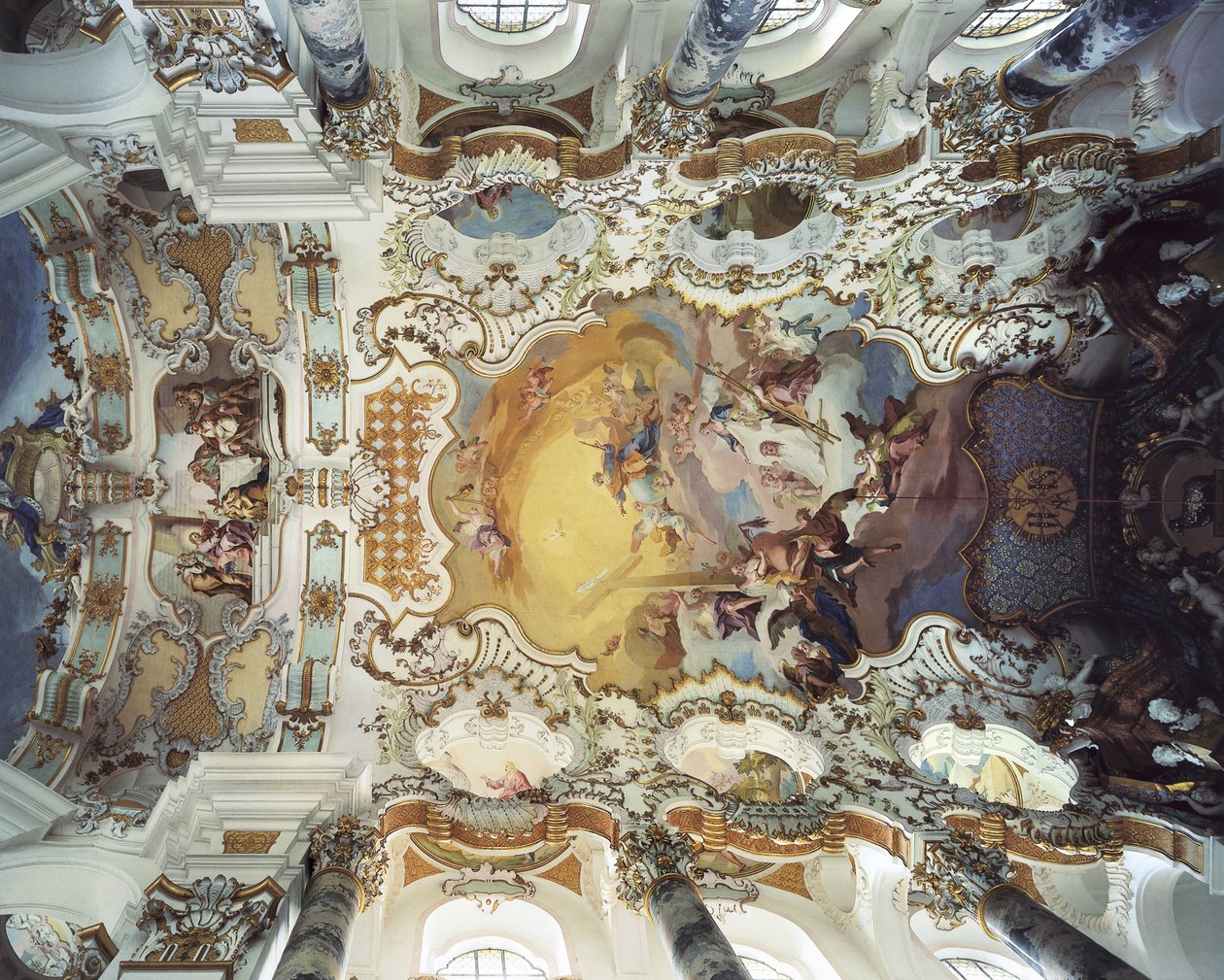 Druhý příchod Krista (freska) od Dominikus Zimmermann