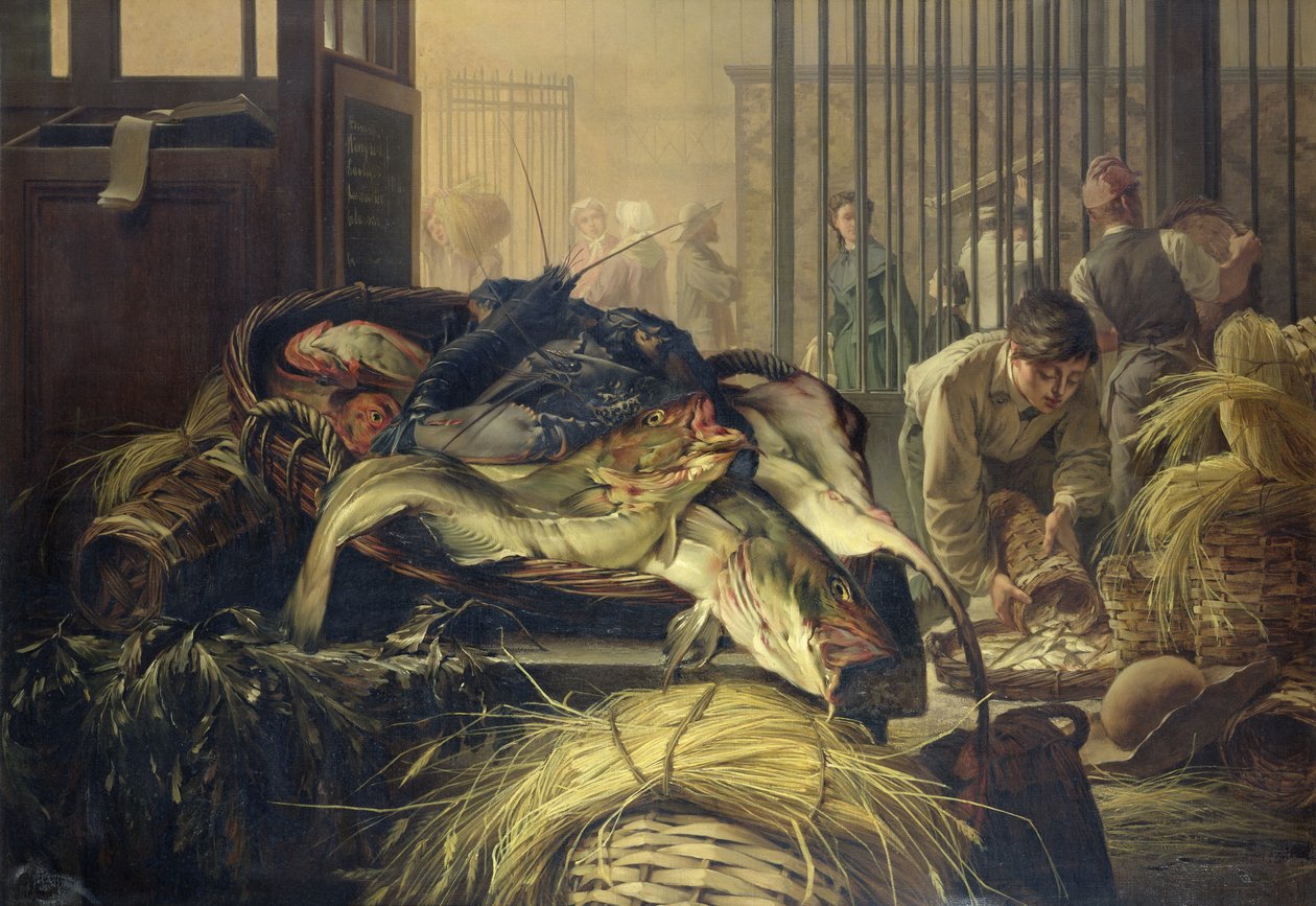 Rybí trh od Dominique Henri Guifard