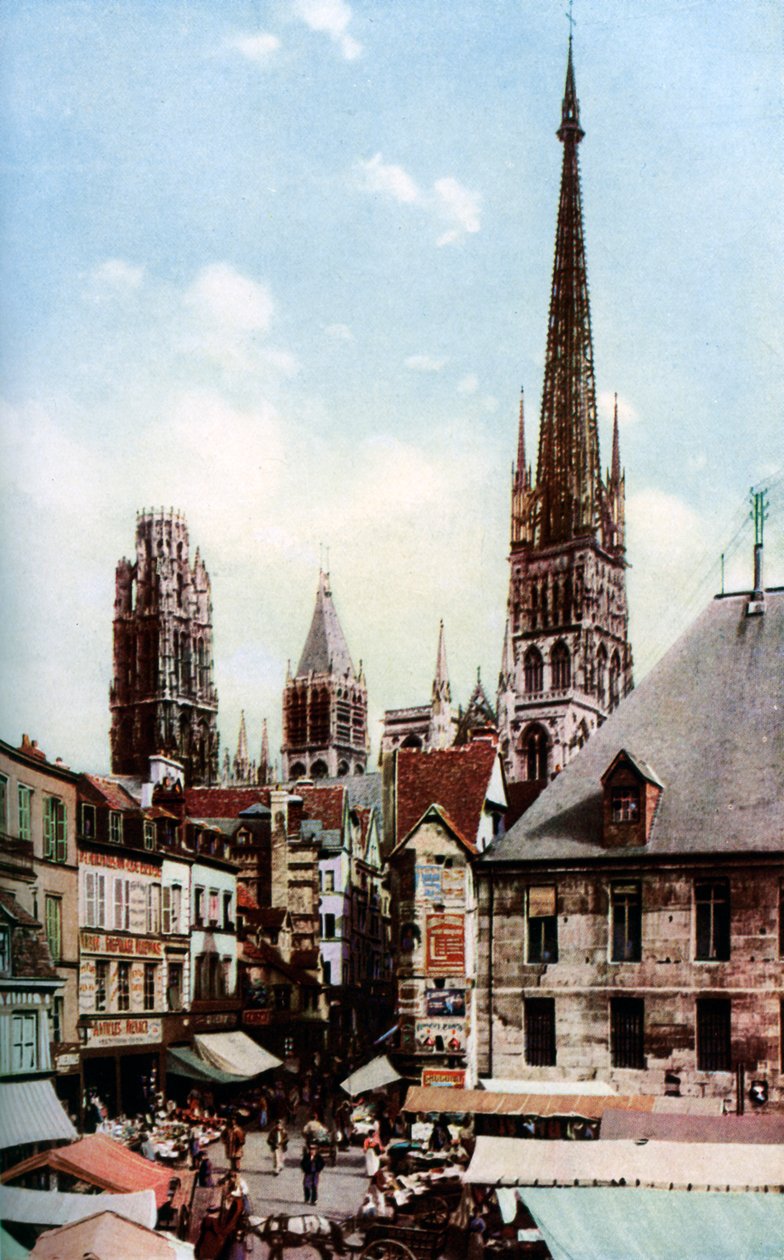 Katedrála v Rouen, Normandie, Francie, c 1930 od Donald McLeish