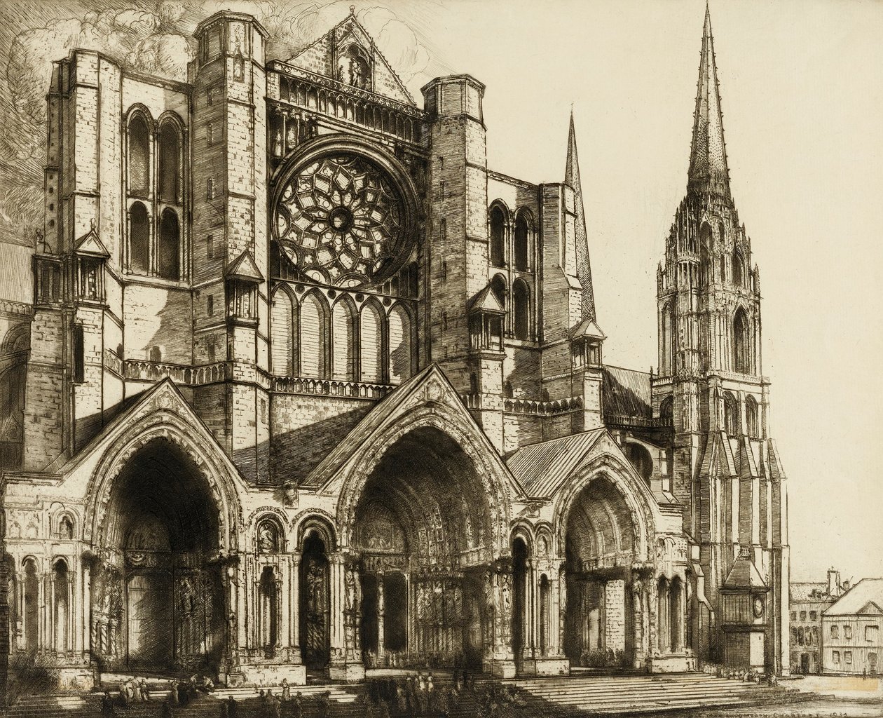 Chartres, severní portál od Donald Shaw MacLaughlan
