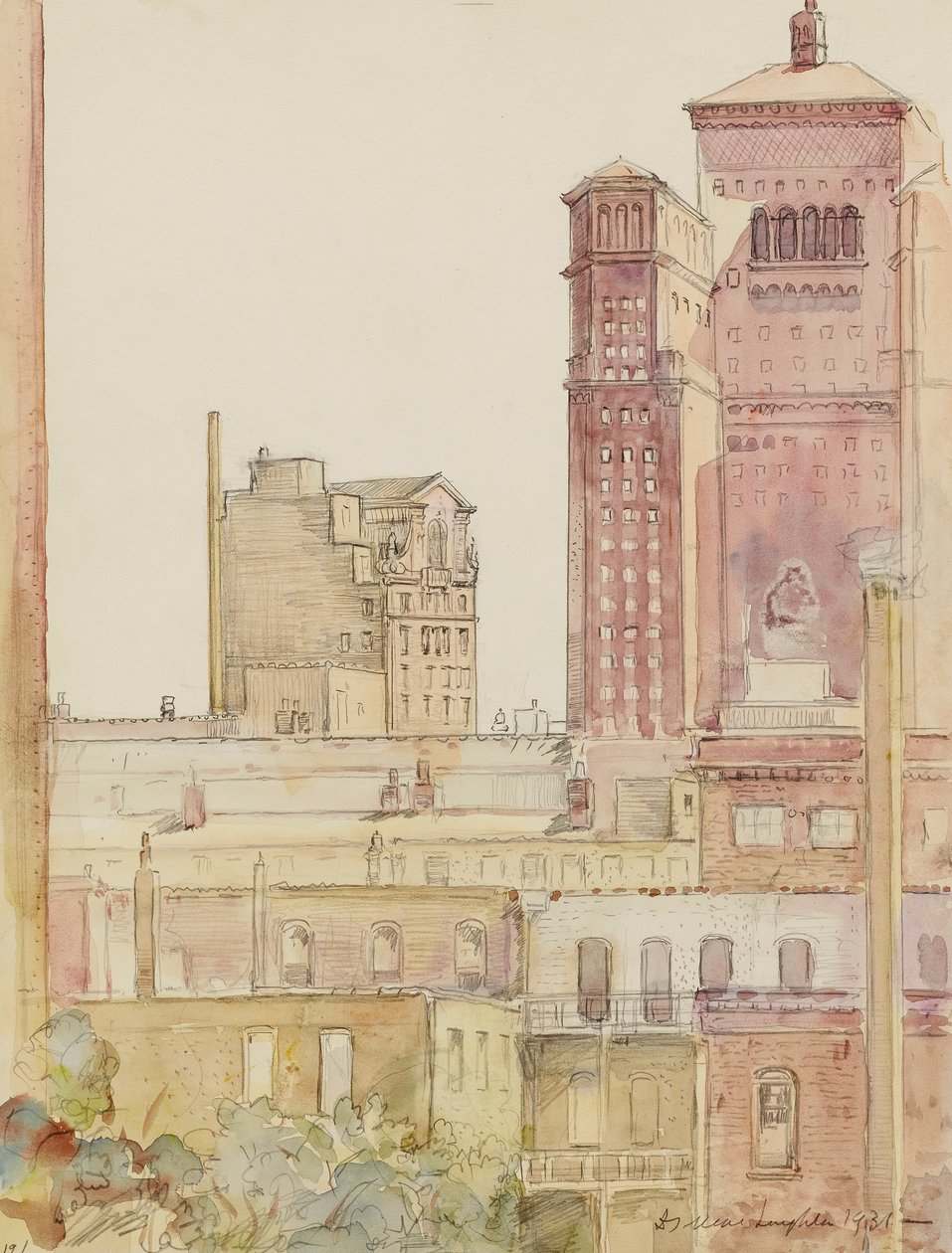 Chicago, Střechy poblíž Allerton House od Donald Shaw MacLaughlan