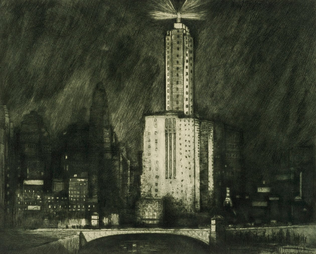 Chicago, ulice Wacker Drive od Donald Shaw MacLaughlan