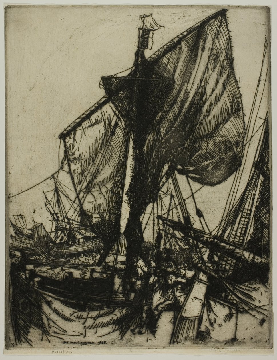 Rybáři z Chioggia od Donald Shaw MacLaughlan